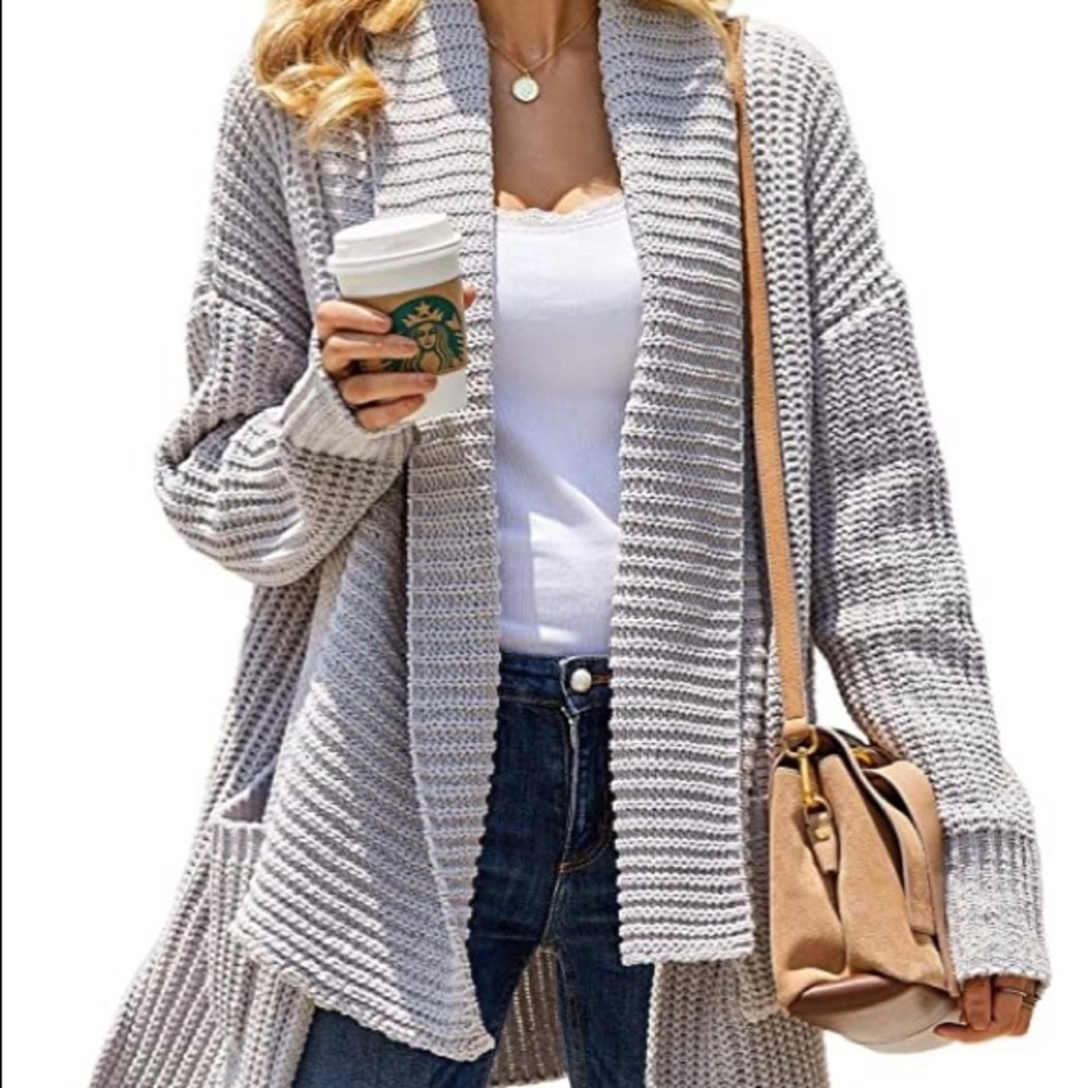 Gray Sweater Cardigan